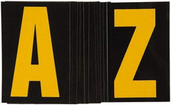 Made in USA - Letter Label - Legend: A-Z, English, Yellow & Black - USA Tool & Supply
