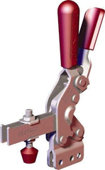 De-Sta-Co - 1,000 Lb Holding Capacity, Vertical Handle, Manual Hold Down Toggle Clamp - 64° Handle Movement, 76° Bar Opening, U-Bar, Straight Base, Carbon Steel - USA Tool & Supply