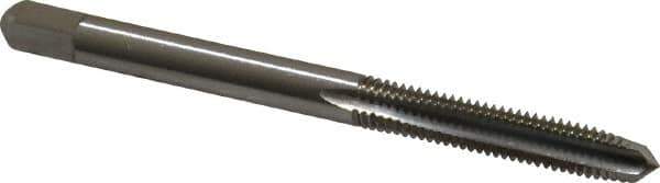Kennametal - #10-32 UNF 2B 3 Flute Bright Finish High Speed Steel Straight Flute Standard Hand Tap - Plug, Right Hand Thread, 2.38" OAL, 7/8" Thread Length, H3 Limit, Oversize - Exact Industrial Supply