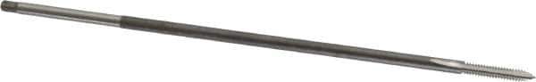 Kennametal - #6-32 UNC 2 Flute H3 Bright Finish High Speed Steel Spiral Point Extension Tap - Plug Chamfer, 6" OAL, 2B/3B Class of Fit, Series 5301EXT - Exact Industrial Supply