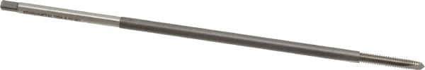 Kennametal - #8-32 UNC 2 Flute H3 Bright Finish High Speed Steel Spiral Point Extension Tap - Plug Chamfer, 6" OAL, 2B/3B Class of Fit - Exact Industrial Supply