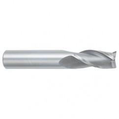7/16 Dia. x 2-3/4 Overall Length 3-Flute Square End Solid Carbide SE End Mill-Round Shank-Center Cutting-TiALN - USA Tool & Supply