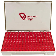 Vermont Gage - 185 Piece, 1.31-4.99 mm Diameter Plug and Pin Gage Set - Minus 0.01 mm Tolerance, Class ZZ - USA Tool & Supply