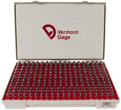 Vermont Gage - 250 Piece, 5-9.98 mm Diameter Plug and Pin Gage Set - Minus 0.01 mm Tolerance, Class ZZ - USA Tool & Supply