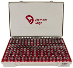 Vermont Gage - 200 Piece, 10-13.98 mm Diameter Plug and Pin Gage Set - Minus 0.01 mm Tolerance, Class ZZ - USA Tool & Supply