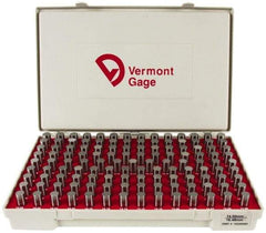 Vermont Gage - 125 Piece, 14-16.48 mm Diameter Plug and Pin Gage Set - Minus 0.01 mm Tolerance, Class ZZ - USA Tool & Supply