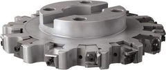 Seco - Shell Mount Connection, 1.26" Cutting Width, 2.402" Depth of Cut, 10" Cutter Diam, 2-1/2" Hole Diam, 7 Tooth Indexable Slotting Cutter - R335.25 Toolholder, XNHQ, LNHQ Insert, Right Hand Cutting Direction - USA Tool & Supply