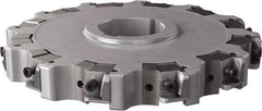 Seco - Arbor Hole Connection, 0.63" Cutting Width, 2.492" Depth of Cut, 200mm Cutter Diam, 1.9685" Hole Diam, 12 Tooth Indexable Slotting Cutter - 335.25 Toolholder, XNHQ, LNHQ Insert, Right Hand Cutting Direction - USA Tool & Supply
