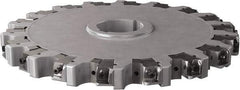 Seco - Arbor Hole Connection, 0.63" Cutting Width, 4.413" Depth of Cut, 12" Cutter Diam, 2" Hole Diam, 18 Tooth Indexable Slotting Cutter - 335.25 Toolholder, XNHQ, LNHQ Insert, Right Hand Cutting Direction - USA Tool & Supply