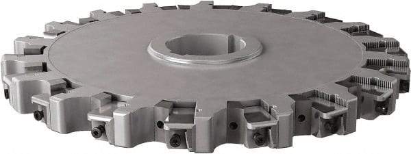 Seco - Arbor Hole Connection, 0.63" Cutting Width, 4.461" Depth of Cut, 315mm Cutter Diam, 2.3622" Hole Diam, 18 Tooth Indexable Slotting Cutter - 335.25 Toolholder, XNHQ, LNHQ Insert, Right Hand Cutting Direction - USA Tool & Supply