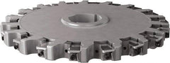 Seco - Arbor Hole Connection, 0.63" Cutting Width, 4.461" Depth of Cut, 315mm Cutter Diam, 2.3622" Hole Diam, 18 Tooth Indexable Slotting Cutter - 335.25 Toolholder, XNHQ, LNHQ Insert, Right Hand Cutting Direction - USA Tool & Supply