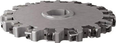 Seco - Arbor Hole Connection, 1.26" Cutting Width, 4.461" Depth of Cut, 315mm Cutter Diam, 2.3622" Hole Diam, 9 Tooth Indexable Slotting Cutter - 335.25 Toolholder, XNHQ, LNHQ Insert, Right Hand Cutting Direction - USA Tool & Supply