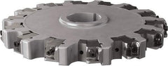 Seco - Arbor Hole Connection, 0.63" Cutting Width, 3.413" Depth of Cut, 10" Cutter Diam, 2" Hole Diam, 14 Tooth Indexable Slotting Cutter - 335.25 Toolholder, XNHQ, LNHQ Insert, Right Hand Cutting Direction - USA Tool & Supply