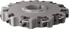 Seco - Arbor Hole Connection, 0.63" Cutting Width, 2.413" Depth of Cut, 8" Cutter Diam, 2" Hole Diam, 12 Tooth Indexable Slotting Cutter - 335.25 Toolholder, XNHQ, LNHQ Insert, Right Hand Cutting Direction - USA Tool & Supply
