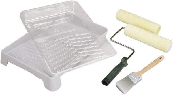 Ability One - Trim Paint Roller Kit - Includes Paint Tray, Roller Cover & Frame - USA Tool & Supply