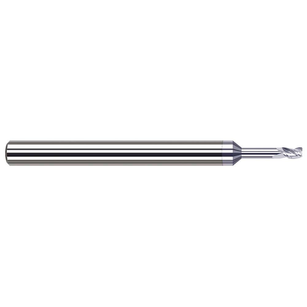Harvey Tool - Corner Radius & Corner Chamfer End Mills; Mill Diameter (Decimal Inch): 0.0250 ; End Type: Corner Radius ; Corner Radius (Decimal Inch): 0.0020 ; Number of Flutes: 3 ; Material: Solid Carbide ; Finish/Coating: TiB2 - Exact Industrial Supply