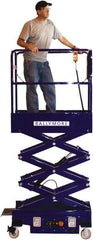 Ballymore - 500 Lb Capacity, 144" Lift Height, Battery Operated Mini Scissor Lift - 144 Inch Lift Height, 46 Inch Length x 28 Inch Width Footprint, 500 Lbs. Load Limit - USA Tool & Supply
