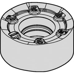 Kennametal - RNGJ1605M0 LD Grade KCMP30 Carbide Milling Insert - TiN/TiCN/Al2O3 Finish, 1/4" Thick, 16mm Inscribed Circle - USA Tool & Supply