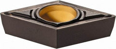 Hertel - DCMT32.51 H2U Grade HC305T Carbide Turning Insert - Al2O3 Finish, 55° Diamond, 3/8" Inscr Circle, 5/32" Thick, 1/64" Corner Radius - USA Tool & Supply