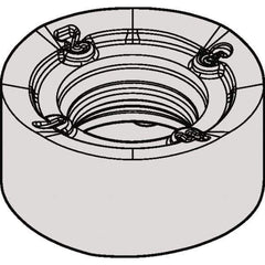 Kennametal - RNGJ10T3M0 FLDJ Grade KC422M Carbide Milling Insert - TiB2 Finish, 0.187" Thick, 0.394" Inscribed Circle - USA Tool & Supply