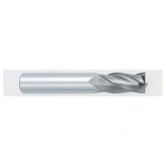 3/8 Dia. x 2-1/2 Overall Length 4-Flute Square End Solid Carbide SE End Mill-Round Shank-Center Cutting-Uncoated - USA Tool & Supply