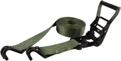 Erickson Manufacturing - 25' Long x 2" Wide, 10,000 Lb Basket Capacity, Polyester & Steel Web Sling - Green - USA Tool & Supply