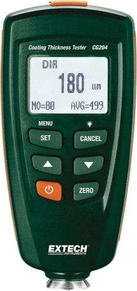 Extech - 19.69 to 49.21 mil Coating Thickness Gage - For Use with Ferrous/Nonferrous Bases - USA Tool & Supply
