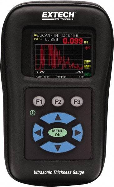 Extech - 0.02" to 20" Measurement, 0.001" Resolution Electronic Thickness Gage - USA Tool & Supply