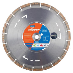 Wet & Dry Cut Saw Blade: 12″ Dia, 1″ Arbor Hole, 0.118″ Kerf Width, 18 Teeth High Speed Steel Teeth, Use on Steel, Concrete & Masonry, Standard Arbor