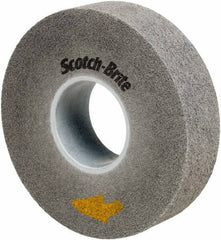 3M - 8" Diam, 2" Face Width, 3" Center Hole, Fine Grade, Silicon Carbide Deburring Wheel - Convolute, Medium Density 10 Grade, 4,500 RPM - USA Tool & Supply