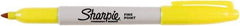 Sharpie - Yellow Permanent Marker - Fine Tip, AP Nontoxic Ink - USA Tool & Supply