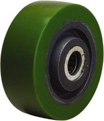 Hamilton - 4 Inch Diameter x 1-1/2 Inch Wide, Polyurethane on Cast Iron Caster Wheel - 675 Lb. Capacity, 1-5/8 Inch Hub Length, 5/8 Inch Axle Diameter, Straight Roller Bearing - USA Tool & Supply