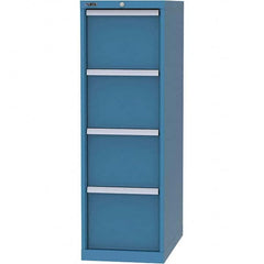 LISTA - 4 Drawer, 45 Compartment Bright Blue Steel Modular Storage Cabinet - USA Tool & Supply