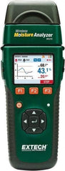Extech - 32 to 122°F Operating Temp, Moisture Meter - LCD Display - USA Tool & Supply