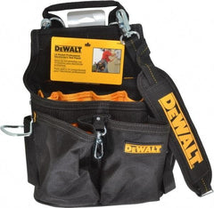 DeWALT - 14 Pocket Electrician's Holster - Ballistic Polyester, Black & Yellow, 12" Wide x 15" High - USA Tool & Supply