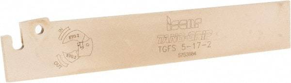 Iscar - 0.685" Blade Height, 1.65mm Blade Width, 110mm OAL, Neutral Cut, Single End Indexable Cut-Off Blade - TGFS Blade, Tang-Grip Series - USA Tool & Supply