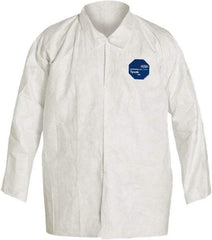 Dupont - Size L, White, General Purpose, Long Sleeve Shirt - 38-1/4 to 41-3/4 Inch Chest, 32-1/2 Inch Long, Tyvek - USA Tool & Supply