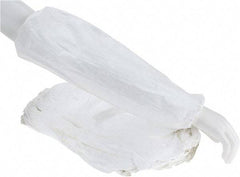 Dupont - Size Universal, White Tyvek Disposable Sleeve - 18" Long Sleeve, Elastic Opening at Both Ends - USA Tool & Supply