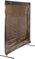 Singer Safety - 6 Ft. Wide x 6 Ft. High, 14 mil Thick Transparent Vinyl Portable Welding Screen Kit - Gray - USA Tool & Supply