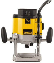 DeWALT - 8,000 to 22,000 RPM, 3 HP, 15 Amp, Plunge Base Electric Router - 1/4 and 1/2 Inch Collet - USA Tool & Supply