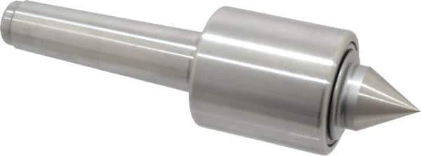 Made in USA - MT4 Taper Shank, 2-1/2" Head Diam 2,890 Lb Capacity Live Center - 2-11/16" Head Length, 1-1/4" Point Diam, 1-1/2" Point Len, 8-5/8" OAL, Standard Point - USA Tool & Supply