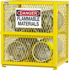 Durham - 1 Shelf Gas Cylinder Storage Cabinet - Steel, 30" Wide x 30" Deep x 35" High - USA Tool & Supply