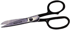 Heritage Cutlery - 2-1/2" LOC, 6" OAL Chrome Plated Standard Shears - Right Hand, Metal Straight Handle, For General Purpose Use - USA Tool & Supply