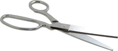 Heritage Cutlery - 4" LOC, 9" OAL Chrome Plated Standard Shears - Right Hand, Metal Offset Handle, For General Purpose Use - USA Tool & Supply