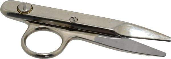 Heritage Cutlery - 1-3/8" LOC, 4-1/2" OAL Carbon Nickel Plated Standard Thread Clips - Right Hand, Metal Straight Handle, For Electrical - USA Tool & Supply