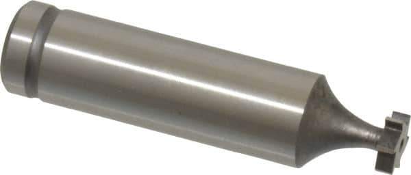 Made in USA - 5/16" Diam x 3/32" Face Width, Cobalt, 6 Teeth, Shank Connection Woodruff Keyseat Cutter - Uncoated, 2-3/32" OAL x 1/2" Shank, Straight Teeth, ANSI 302-1/2, Old Standard 207 - USA Tool & Supply