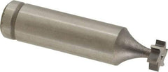 Made in USA - 3/8" Diam x 1/8" Face Width, Cobalt, 6 Teeth, Shank Connection Woodruff Keyseat Cutter - Uncoated, 2-1/8" OAL x 1/2" Shank, Straight Teeth, ANSI 403, Old Standard 213 - USA Tool & Supply
