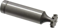 Made in USA - 1/2" Diam x 3/32" Face Width, Cobalt, 10 Teeth, Shank Connection Woodruff Keyseat Cutter - Uncoated, 2-3/32" OAL x 1/2" Shank, Straight Teeth, ANSI 304, Old Standard 2 - USA Tool & Supply