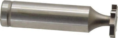 Made in USA - 5/8" Diam x 3/32" Face Width, Cobalt, 8 Teeth, Shank Connection Woodruff Keyseat Cutter - Uncoated, 2-3/32" OAL x 1/2" Shank, Straight Teeth, ANSI 305, Old Standard 4 - USA Tool & Supply