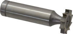 Made in USA - 3/4" Diam x 1/8" Face Width, Cobalt, 10 Teeth, Shank Connection Woodruff Keyseat Cutter - Uncoated, 2-1/8" OAL x 1/2" Shank, Straight Teeth, ANSI 406, Old Standard 7 - USA Tool & Supply